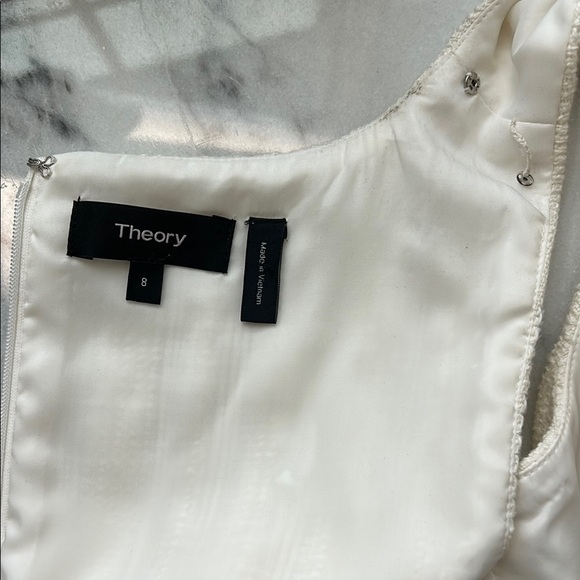 Theory Off White Cailen Tweed Classic Flare Dress | 8 - Picture 5 of 5